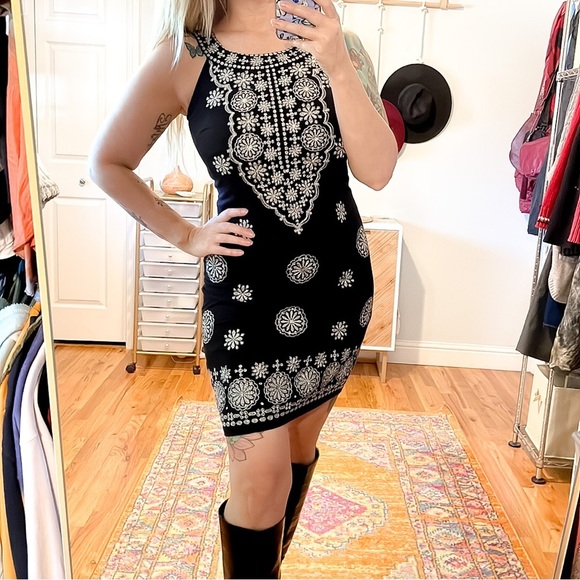 I.N.C | Black Embroidered Sleeveless Mini Dress - Picture 6 of 9